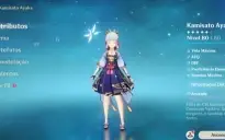 Conta gensh CV 55 raiden zhong yelan ayaka e muito mais
