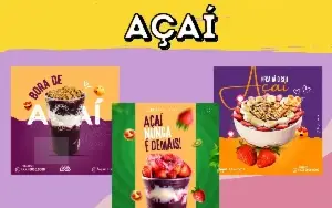 Pack Canva para Açaí: Mais de 60 Artes 100% Editáveis