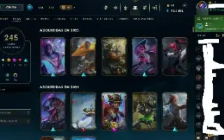Conta do LoL de 2012 com todos os champions, mais de 240 ski