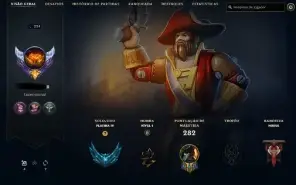 Conta LOL nv 224, Pltna 5, único dono, 317 Skins.