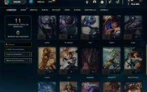 Platina 3 com 27 Champs e 3 Fragmentos de skins + 400 RP