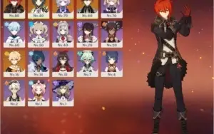 Conta genshin impact 4 personagens 5 estrelas AR 45