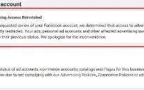 Conta Facebook Ads On - Reestabelecida 3 Linhas