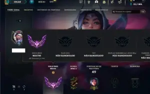 Mestre com 21 Champs e 2 Skins + 8 Fragmentos