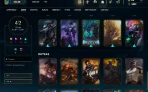 Unranked com 80 Champs e 42 Skins ( TOP / JG )