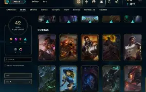 Unranked com 80 Champs e 42 Skins ( TOP / JG )
