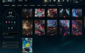 Unranked com 80 Champs e 42 Skins ( TOP / JG )