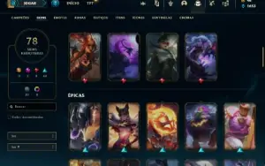 Conta Unranked com 110 Champs e 78 Skins + 2 Prestigios