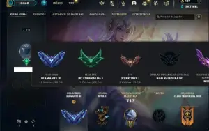 Diamante 3 com TODOS os Champs e 359 Skins ( Nivel 812)