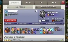 conta cv 10 quase full clash of clans