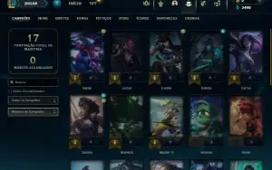 Platina 4 com 30 Champs e 1 Skin + 4 Fragmentos
