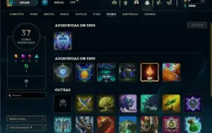 Platina 4 com 30 Champs e 1 Skin + 4 Fragmentos