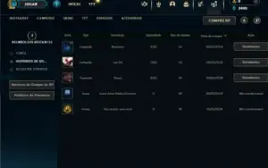 Platina 4 com 30 Champs e 1 Skin + 4 Fragmentos