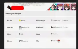 Vendo Uma Conta Ot Pokemon Lvl 349