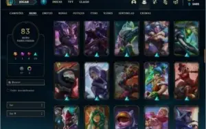 Conta prata 3 com 145 champs e 83 skins ( 300k de Riven )