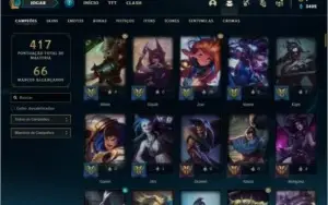 Conta prata 3 com 145 champs e 83 skins ( 300k de Riven )