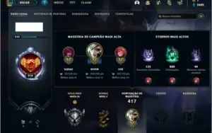 Conta prata 3 com 145 champs e 83 skins ( 300k de Riven )