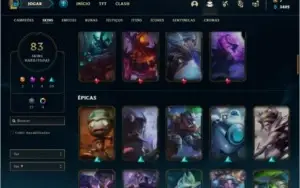 Conta prata 3 com 145 champs e 83 skins ( 300k de Riven )
