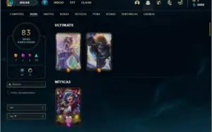 Conta prata 3 com 145 champs e 83 skins ( 300k de Riven )
