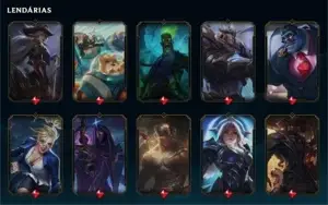 Conta do LoL com 261 Skins e 137 champs