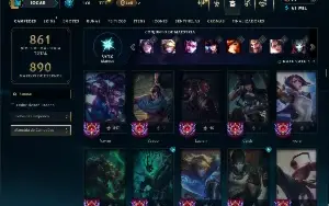 Unranked com TODOS os champs e 255 Skins ( MAIN ADC )