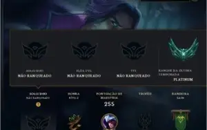 Conta lol, 1kkk de maestria com Talon e 4.7k de rp