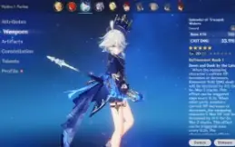 Genshin Furinac6 + Arma Assinatura + 14749 Gema + 27 Destino