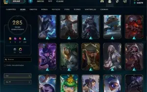 Conta League of Legends com 285 Skins