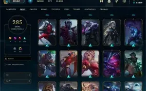 Conta League of Legends com 285 Skins