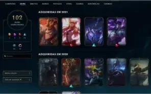 Vendo conta do LOL gold 3 102 skins com Kog'maw Hextec