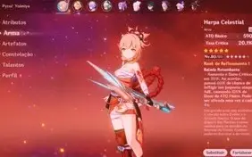 AR55 Yoimiya, Xiao, Ayato, 4 armas 5* e 27 personagens