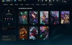 Platina 4 com 40 Champs e 8 Skins