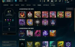 Platina 4 com 40 Champs e 8 Skins