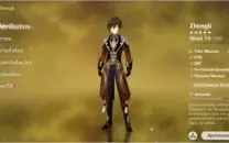 Trio Arconte (Shogun + Venti + Zhongli) + outros 5 estrelas