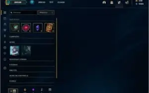 Conta unranked com 5 skins e 21 champs