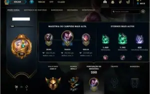 Conta ouro 4 com 52 skins e 79 champs (2 Prestigios)