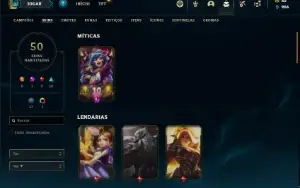 Conta ouro 4 com 100 Champs e 50 Skins