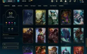 Conta ouro 4 com 100 Champs e 50 Skins