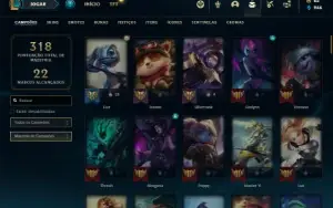 Conta ouro 4 com 100 Champs e 50 Skins