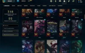Conta ouro 4 com 100 Champs e 50 Skins