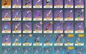 AR40 Itto, Albedo, Andarilho, Diluc + chifres vermelhos