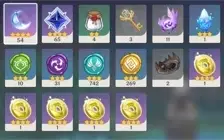 AR40 Itto, Albedo, Andarilho, Diluc + chifres vermelhos