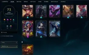 Unranked com 125 Champs e 73 Skins + 800 RP