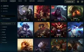 Unranked com 125 Champs e 73 Skins + 800 RP