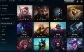 Unranked com 125 Champs e 73 Skins + 800 RP
