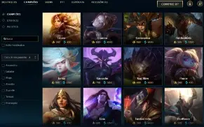 Unranked com 125 Champs e 73 Skins + 800 RP
