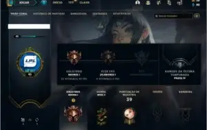 Conta bronze 1 com 14 skins e 34 champs