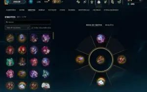 Ouro 4 com 30 Champs e 7 Skins