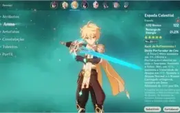 Genshin Impact AR 15 Mona + Espada Celestial