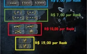 Boost de patente csgo/ boost de level gc/ faceit